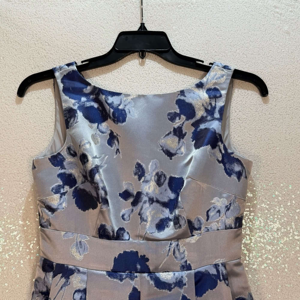 Eliza J Blue Floral Midi Dress - Picture 8 of 16